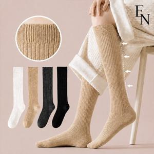 [엔비] 여성 데일리 골지 니삭스 롱 양말 4종 SET