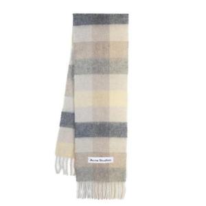 해외배송 26FW 아크네 스튜디오 모헤어 체크 머플러 CA0084 DL6 VANILLE BEIGE LAVENDE