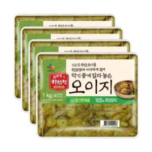 하선정 먹기좋게 썰어놓은 오이지 1kg X 4개