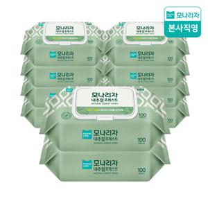 모나리자 내추럴 포레스트 물티슈 100매*10팩 (캡형)