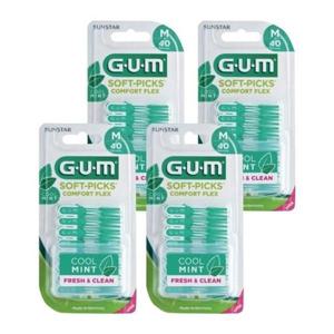 [GUM]GUM 검 치과 부드러운 일회용 치간칫솔 소프트픽 민트 컴포트플렉스(40p) 4개_16343439_588911