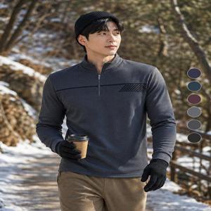 [이지바이]이지바이 남성 모어웜 가성비 작업복 약기모 프린트 긴팔 집업 티셔츠(M6WT23)