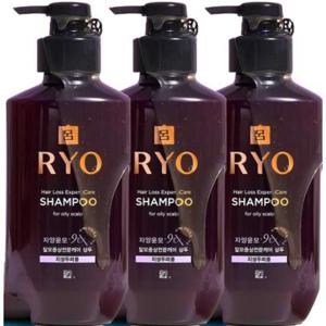 려 자양윤모 9ex 두피케어 샴푸 지성두피용 400ml x3개