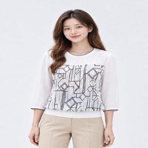 [마르조][마르조][1종] ICN플리츠 패턴 블라우스_7CMFB026