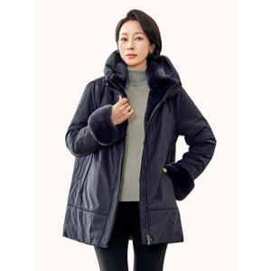 [마담엘레강스]스칼렛 퍼 코트 네이비 K234CT03