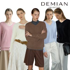 [데미안(DEMIAN)] 26FW 베라 소프트 페더 얀 브이넥 니트 3종
