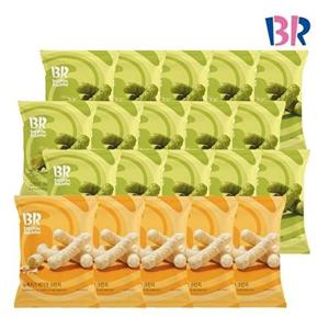 [배스킨라빈스]T그린티 크런치 55g x 15봉 + 뉴욕 치즈케이크 크런치 55g x 5봉