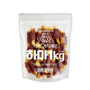 고구마 반려동물 간식 오리 대용량 강아지 간식 반려견 육포 1kg WFNXV83