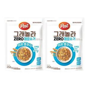 [포스트]포스트 그래놀라 제로슈거 파로통보리 250g X 2개 (51617321)
