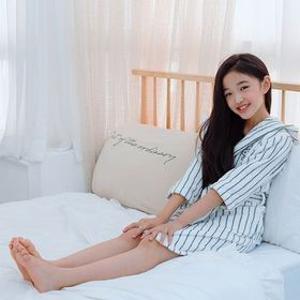 [송월타올] 스누피 유아용 스트라이프 후드 샤워가운 세트