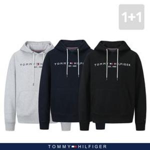 1+1 [기모] 남여공용 타미힐피거 자수로고 후드티셔츠