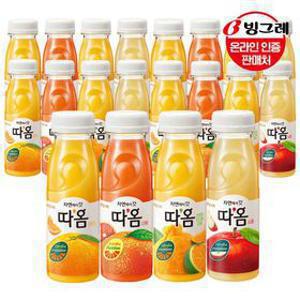 빙그레 따옴 주스 4종 20병 /오렌지/천혜향/자몽/사과