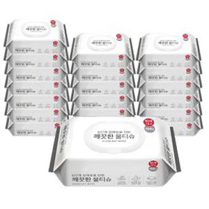 홈플러스 도톰한 깨끗한 물티슈 100+10매 20팩
