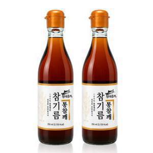 [APP전용] 100% 통참깨 통들깨 고소한 금방아 참기름 350ml + 참기름 350ml