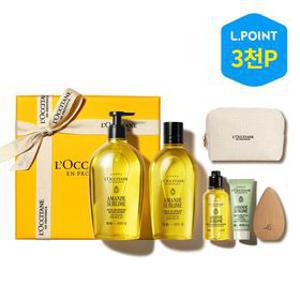 [10적립][기프트][단독] 아몬드 샤워 오일 750ml 세트(기프트 4종)(+L.POINT 3천점)
