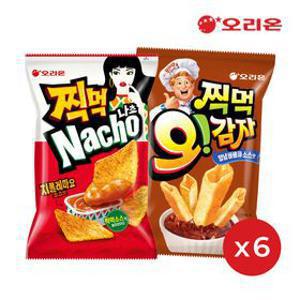 오리온 찍먹 나쵸치폴레마요 84g 6개 + 오감자딥 양념바베큐 75g 6개