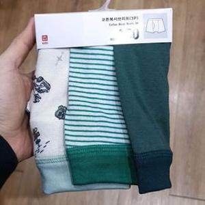 유니클로 남아 복서브리프 3P 그린