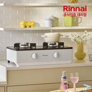 2구 과열방지 가스레인지 RTR-642BJ 24년 신제품 AA 전면건전지 펄실버 HM
