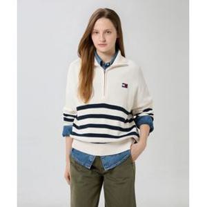 매장정품 TOMMY JEANS 타미진스 스트라이프 쿼터 집업 스웨터 (T32G6KTO33TWT1YBH) T32G6KTO33TWT1YBH 2014918