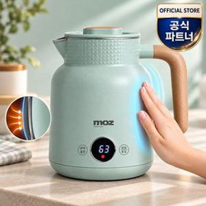 모즈 스웨덴 전기티포트 보온 무선전기포트 1리터 MC-1500 블루이쉬그린 온도조절 스테인레스