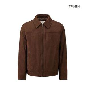 F/W 다크브라운 비건 스웨이드 스탠카라 블루종 J-TGW0-LJ120-300
