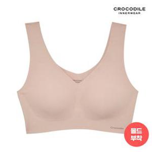 [크로커다일] 뉴 라이크라 쉘론 몰드부착 V넥 심리스브라 1종 베이지 CDWBR4M02B