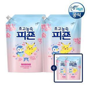 [2+2] 피죤 초고농축 섬유유연제 포켓몬에디션 체리블라썸 1.3L 리필 x 4개