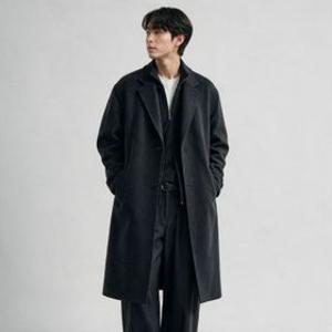 [울 50%] 세미 오버 체스터 코트 차콜 (PJHAX7069)