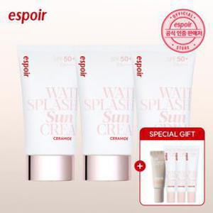 [APP전용][1+1+1본품용량 증정] 워터 스플래쉬 선크림 세라마이드 60mL 3개 (증)선크림 20mL*3 & 비비크림