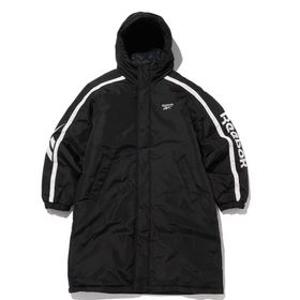 벡터 패널드 벤치 코트 남녀공용 롱 다운 자켓 REJU4FD58