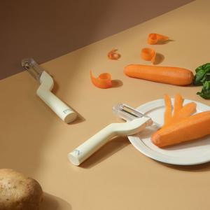 양배추 채칼 당근라페 스텐칼날 감자칼 회전 2-Way 필러