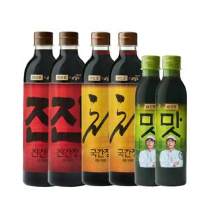 해찬들 진간장 780ml x2개+국간장 780ml x2개+맛간장 450ml x2개