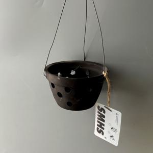 행잉 타공 블랙 토분 12cm - 철사고리 포함 걸이화분