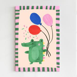 아이방 작은방 꾸미기 동물 일러스트 그림 포스터 인테리어 액자_악어