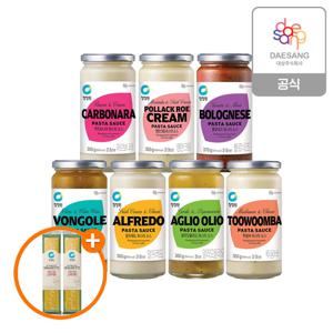 파스타소스350g 외 7종(오일/크림/미트 외) 택 4개 + (증정)스파게티면250g*2개