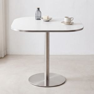 어반 둥근사각 식스 스테인 테이블 800 카페 인테리어 업소 디자인 상담 커피숍 매장