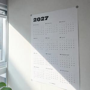 2027년 한장달력 큰 1년 포스터 달력 연력 낱장캘린더 벽걸이 플래너 캘린더