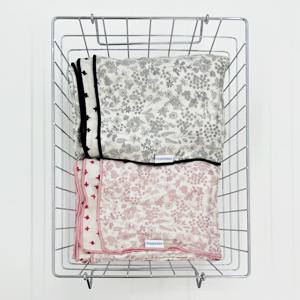 라인 플라워 블랭킷 4중지 양면담요 2color