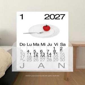 2027 미드센츄리 달력 모던 심플 오브제 캘린더 Gothic