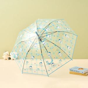 마린 밀크캣 투명우산 블루체크