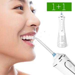 1+1 IPX7방수 구강세정기 휴대용 충전식 300ml 물탱크 분리세척 물치실