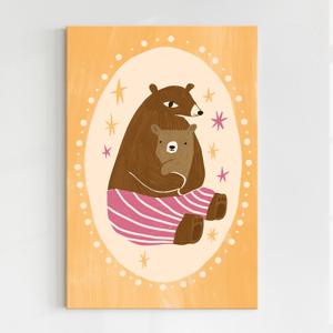 작은방 꾸미기 동물 일러스트 그림 포스터 인테리어 액자_곰 가족