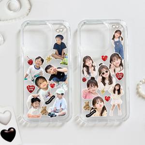 아이 사진 여러장 커플 강아지 포토 사진 스티커 커스텀 폰케이스