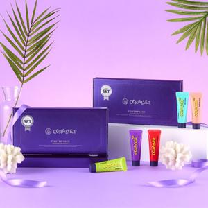 코랄리에 산호칼슘 고불소 잇몸 미백 충치 구취 케어 불소 미니 치약 20g 5종 세트