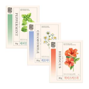 인기허브차 20티백 3종 (캐모마일+페퍼민트+히비스커스)