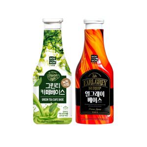 인기시럽 2종세트 얼그레이베이스 450g+그린티 카페베이스 450g