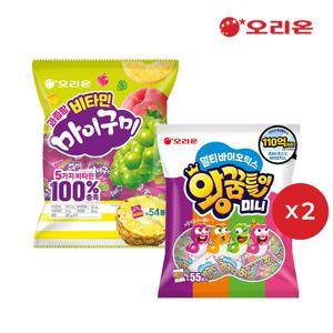 멀티바이오틱스 왕꿈틀이 미니 55p 2개+ 비타민 마이구미 미니 54p 2개