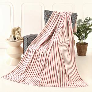 스트라이프 극세사 담요 블랭킷 100x150cm 선물 밍크 항공 블랑캣 겨울