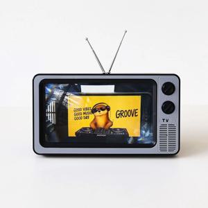 레트로 미니 TV 스마트폰 화면 확대기 탁상 거치대
