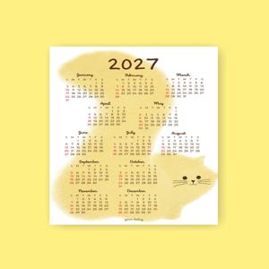 2027 포스터 달력 고양이 연간 캘린더 인테리어 벽달력